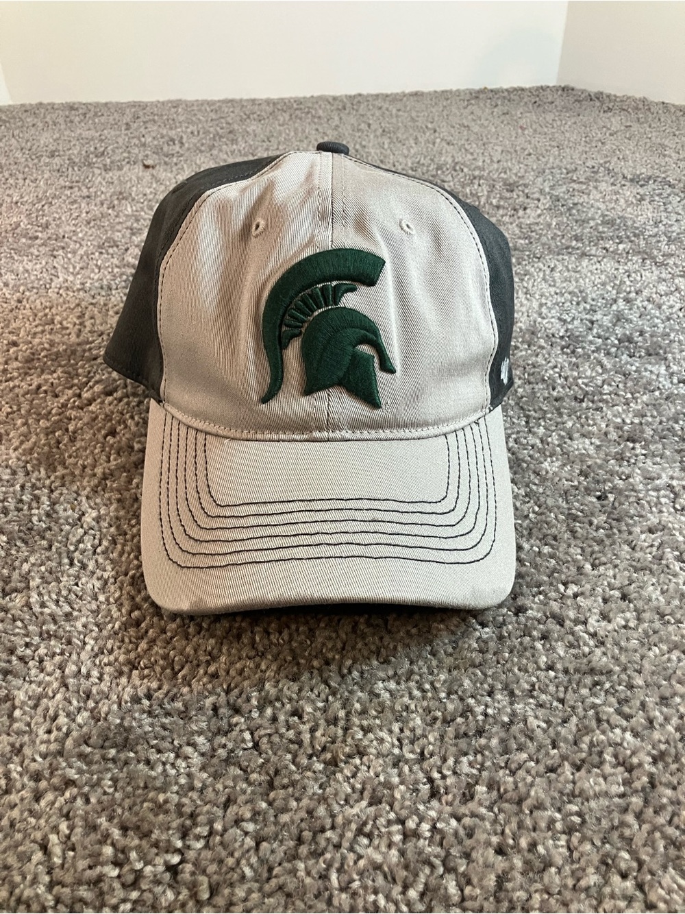 Michigan State Spartans NCAA ‘47 Brand Gray Green Cap Hat One Size Fits All